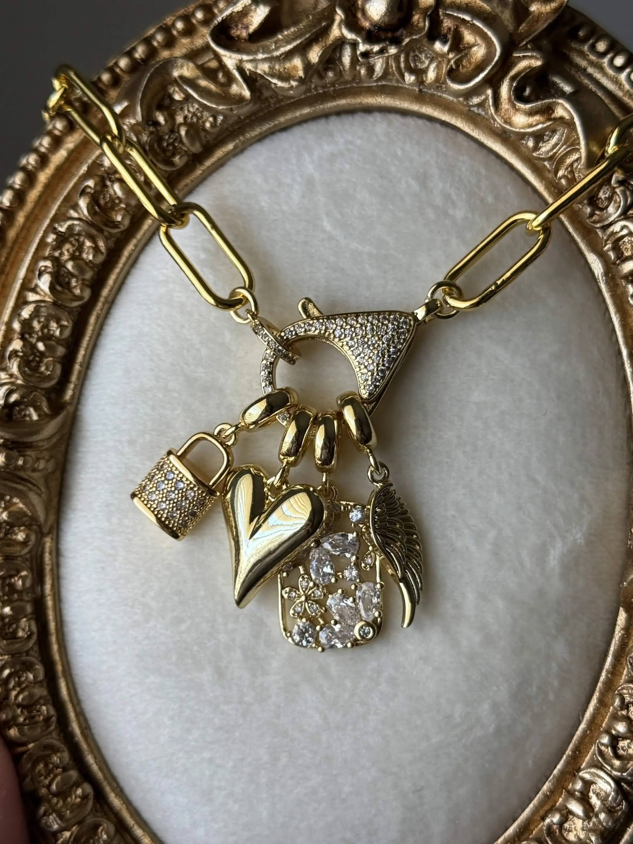 CZ Lobster Clasp Front Closure - Custom Charm Necklace Or Bracelet - 400+ Charms To Choose From!