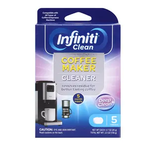 Infiniti Clean Coffee Machine Cleaner Descaler & Cleaning Tablets - 24 Count, Compatible With Nespresso, Keurig, Ninja, Delonghi, Miele