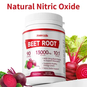 [Natural Nitric Oxide] Beet Root Capsules-13000mg High Strength Per Serving-Plant-Based Formula for Blood Flow, Intestinal Digestion,Energy, Stamina & Circulation Support-Local Warehouse Vitamin and Supplements,Vegetarian Capsules