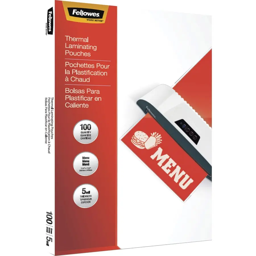 Fellowes Thermal Laminating Pouches 5 Mil 100 Pack