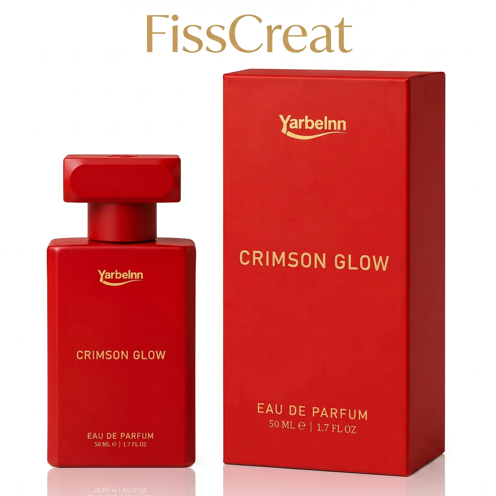 Yarbelnn Crimson Glow｜50ml / 1.7 fl oz Single Bottle｜Strawberry Raspberry Lemon Orange Blossom Ambroxan Cotton Candy Musk｜Women Daily Dating Perfume｜Long Lasting Fruity Floral Gourmand Soft Sweet Dry Down｜Eau de Parfum