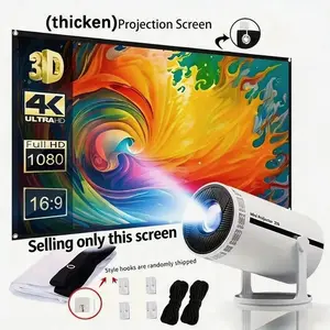Portable Outdoor Projector Screen 120 Inches, High Definition Anti-Wrinkle Foldable Movie Screen, 4K Ultra HD Support, Home Cinema, Office, Party