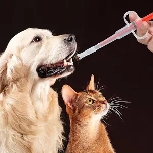 pet  medicine  feeder Pet Pill Shooter Plunger Popper for Small Cats Dogs Soft Tip Tablet Pusher Animal Medicine Feeding Tool Accessories for Animals 2PCS