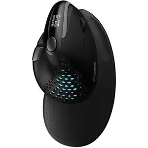 Urban Factory EPM50UF Ergo Pro Max Wireless Right-Hand Mouse - 2.4Ghz, Bluetooth 5.0, Rechargeable, 4000DPI, Black, 57 Degrees Tilted, Battery Charge, Check Connection Status, DPI Level, Integrated OLED Screen