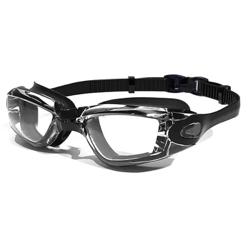 Adults' Swim Goggles with Advanced Lens Technology - Silicone, Anti-Fog, Leak-Free Swim, UV Protective Goggles, 1-Button Clasp Speeds On/Off, Impact-Resistant Frame Outdoor Swimming Accessory