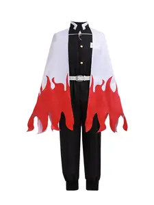 Anime Rengoku Kyojuro Cosplay Costumes Demon Slayer Kimetsu No Yaiba Robe Suits For Adult Cos Outfit Halloween Carnival Party