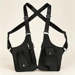 2026 New Double Shoulder Armpit Bag,Premium Leather Anti-Theft Underarm Holster,Hidden Pocket for Phone & Wallet, Durable Leisure Pouch for Travel, Commute and Daily Outdoor Activities.teacher appreciation gifts