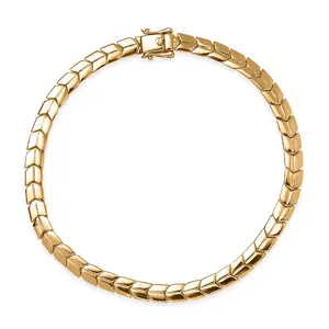 Chevron Link Bracelet in 10K Yellow Gold 8.00 In 8.30 Grams Christmas Gifts