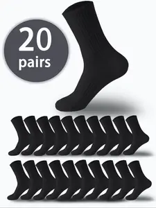 10/20 Pairs Women/men Mid-Calf Socks, Casual Comfortable Soft Sports Athletic Socks, Ideal for Daily Wear, Sport, Business, Home, Travel, College