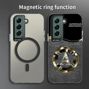 Suitable for [Galaxy S22+ 5g] New high-end glitter letter magnetic IMD mobile phone case new business simple soft silicone with magnetic function mobile phone case affordable anti-fall anti-fingerprint 995