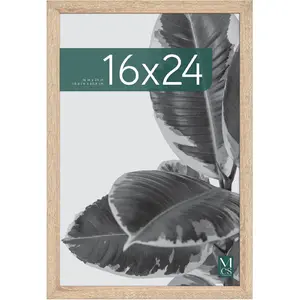 16x24 poster frame, natural wood grain engineered wood, can be hung vertically or horizontally, large picture frame, suitable for photos, posters, and art prints (1 piece)