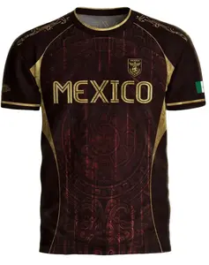 Mexico National Heritage Soccer Jersey, Fitted Natural Waist Tee, Football Shorts, All Season Wear, Without Collar & Zipper Design