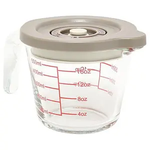 Curtis Stone 500ml Glass Measuring Cup with Lid