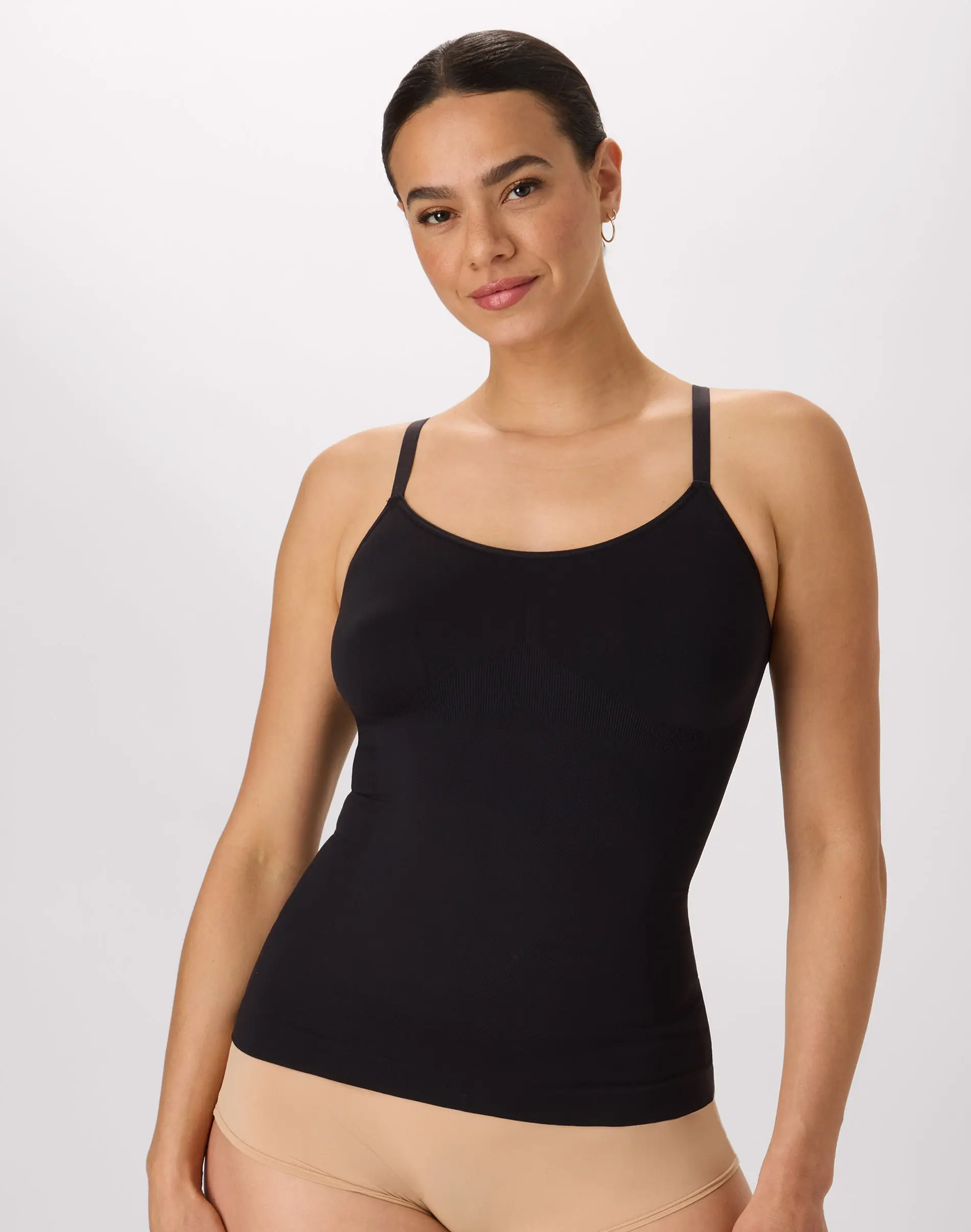 Maidenform Seamless Cami Shapewear Women's Lightweight Bra-Friendly Comfortable All-Over Cool Comfort Technology Firm Control Adjustable Convertible Straps