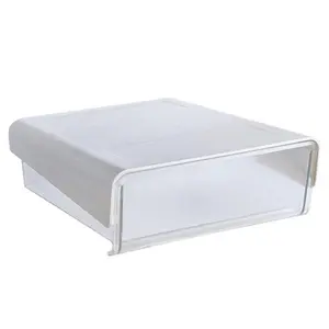 Under Desk Drawer Storage Box, 1 Count Clear Desk Bottom Hidden Drawer Organizer, Desk Organizer for Home Office School Dormitory