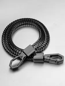 Durable Key Chains Long Metal Wallet Belt Rock Punk Trousers Hipster Pant Jean Keychain Clip Anti-lost Keyring Heavy Duty Keychain