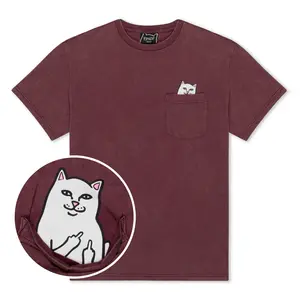 Lord Nermal Pocket Tee (Burgundy Vintage Wash) Lord Nermal Pocket Tee (Burgundy Vintage Wash)