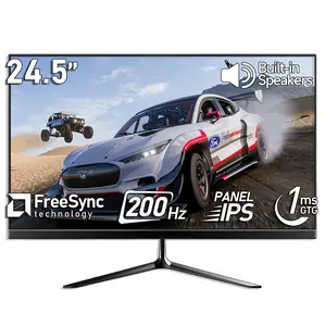 24.5-inch 200Hz Ultra-Smooth Monitor - FHD 1920x1080p, Built-in Speaker, Black, HDMI & VGA, Ergonomic Tilt Adjustment for Gaming and Work