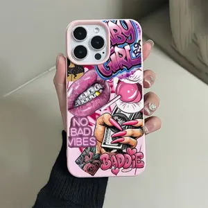The litchi-pattern sexy lips design is suitable for couples and can be used as a phone case. It is applicable to iPhone 11/12/13/14/16/17/15/PRO/PROMAX/PLUS/Air and other phone models. It is a good choice for boyfriends and as a holiday gift.