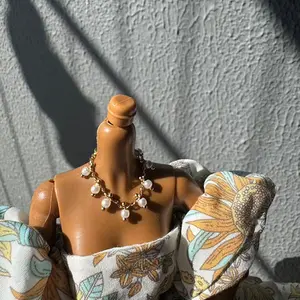 1/6 Doll Jewelry Set Necklace Earrings Bracelet 30cm Doll Replacement Accessories Mini Metal Jewelry Set for Small Bjd Princess Doll Decorations