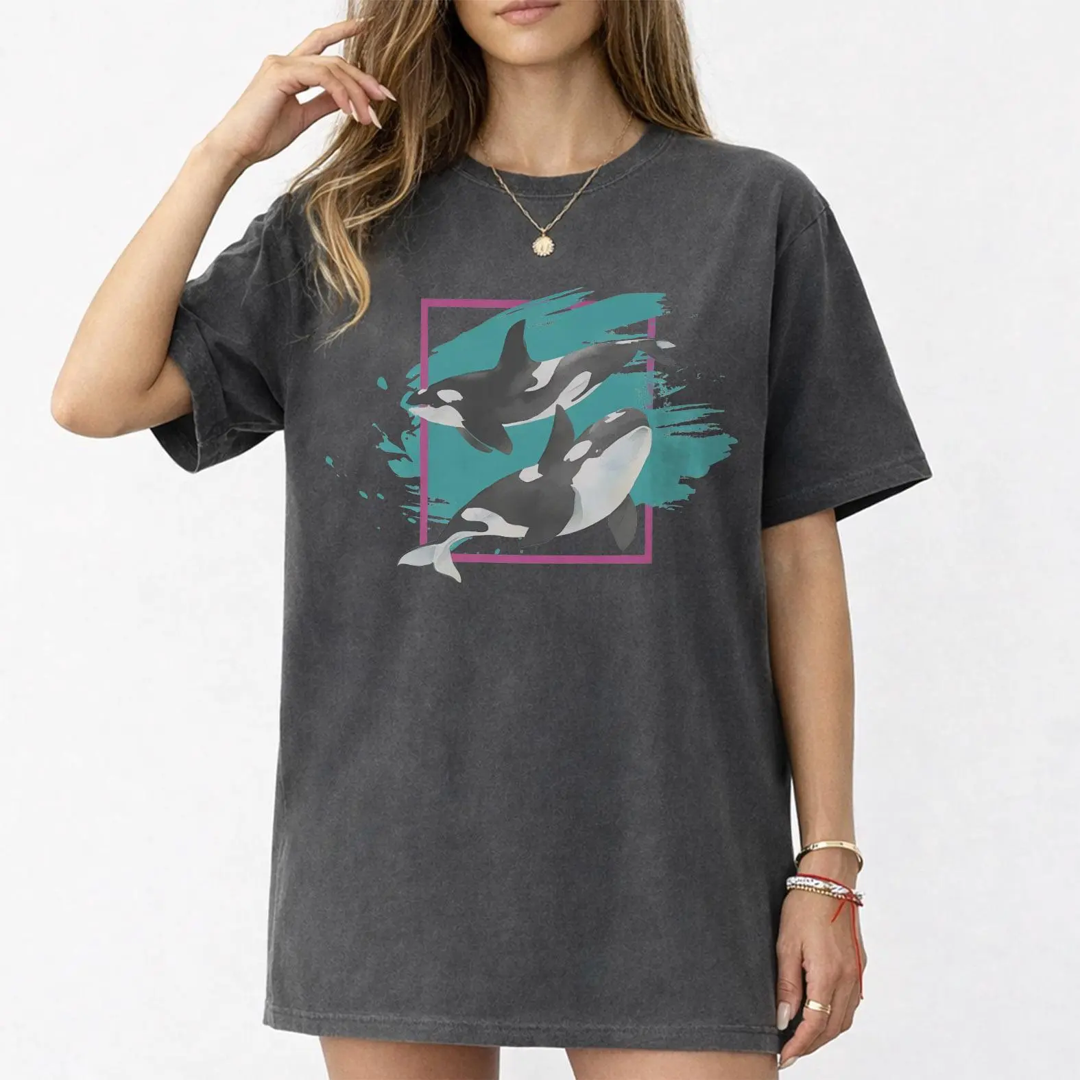 Comfort Colors Orca Shirt, Killer Whale Shirt, Marine Life Graphic Tee, Gift for Orca Lovers