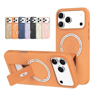 Case for iPhone 17 Pro Max 16 15 14 13 12 11, Magnetic Shell with Scratch-Resistant Wireless Charging Holder Shockproof Cover