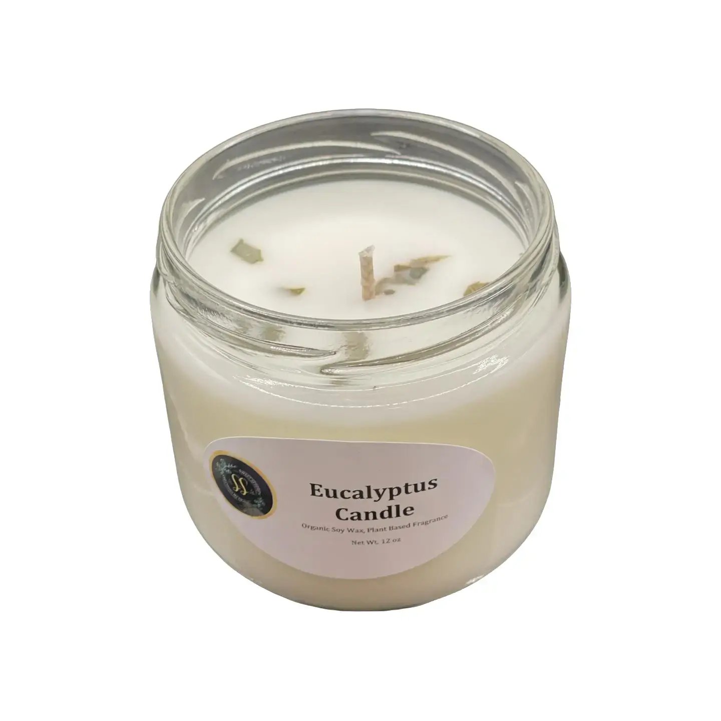 Eucalyptus Candle – 12 oz Soy Candle | Aromatherapy | Spa-Inspired | Hand-Poured | Calming Clean Scent | Relaxation Gift | Natural Candle