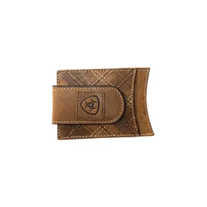 Ariat Leather Cross Stitch Money Clip