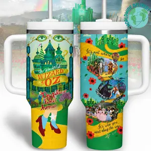 Green Version The Wizard of Oz Movie Tumbler 40Oz with Handle/ 20Oz no Handle, Insulated Cup