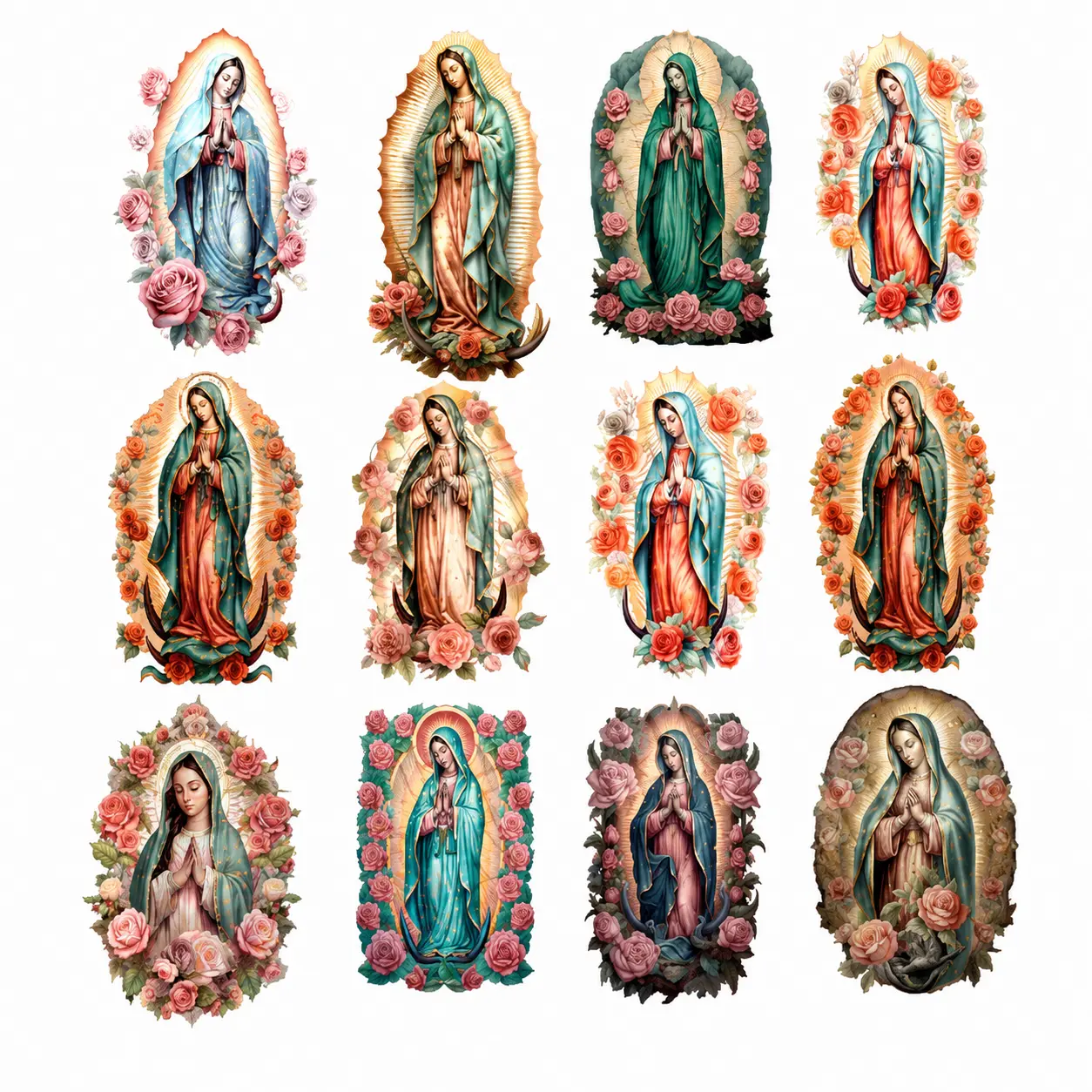 Virgin Mary 1 - Premade Gang sheet | DTF transfers | Ready to press | Direct to film Transfer | Quick shipping| Premade gang sheet
