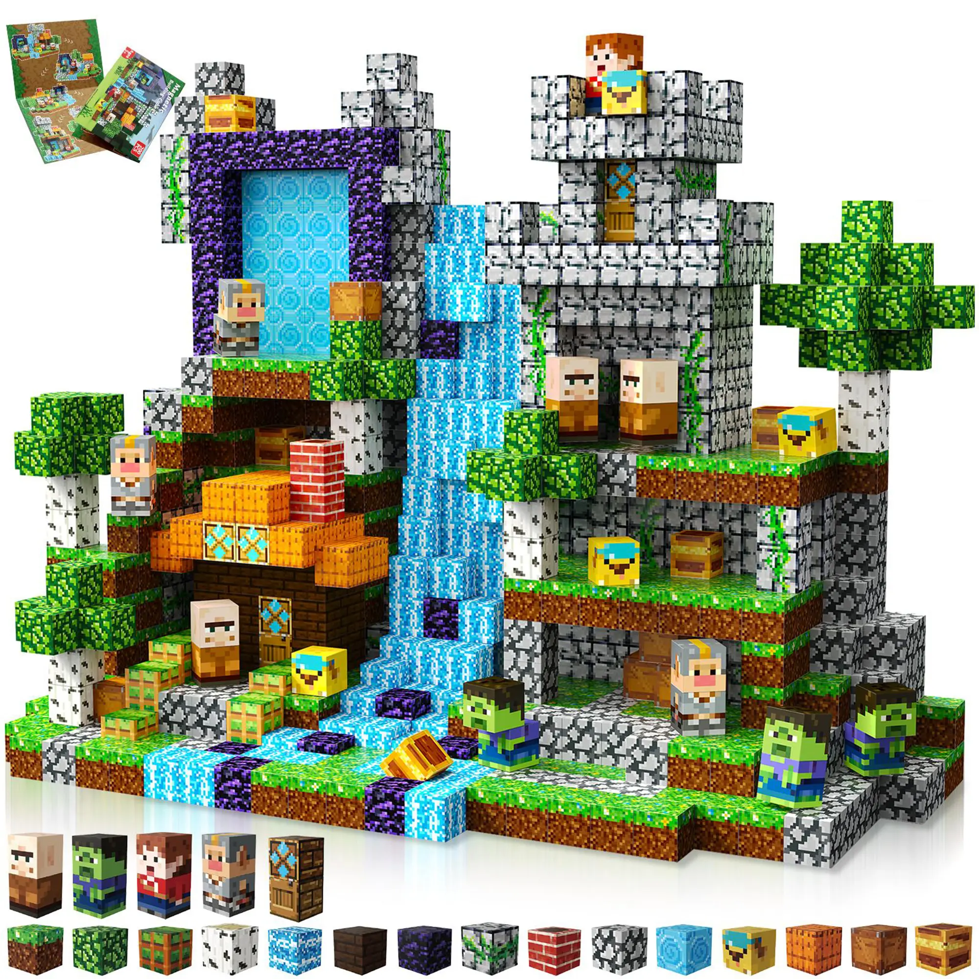 200 PCS Magnetic Blocks - Magnetic Building Blocks Cubes Adventurer, Magnet Toys for Kids Age 3+, Toy Building Set for Kids, Magnets Construction Easter Birthday Gifts for Boys Girls Age 4-8, 8-12,summerwins