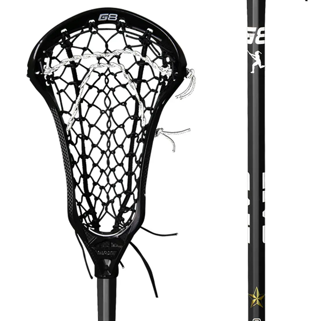 Women's Gait Whip 2 Complete Lacrosse Stick - Charlotte North Edition, Bullnose Scoop, Deeper Pocket, Double Sidewall Design, Enhanced On-Field Performance, Ground Ball Pickups, Improved Efficiency, Lacrosse Players, Lightweight Design, Narrowed Pocket, R