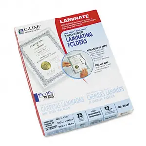 212 MAIN Quick Cover Laminating Folders, 12mm, 9-1/8x11-1/2 Letter Size, Fits Letters, 2-Sided, 25-Pack for Office Equipment & Laminators
