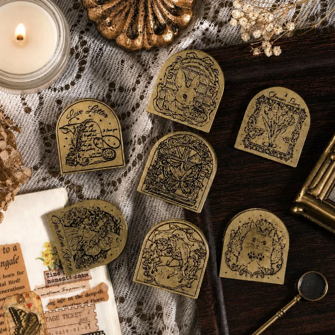 Journal Clip Vintage Metal Book Paper Holder Antique Victorian Style Notebook Bookmark Clamp