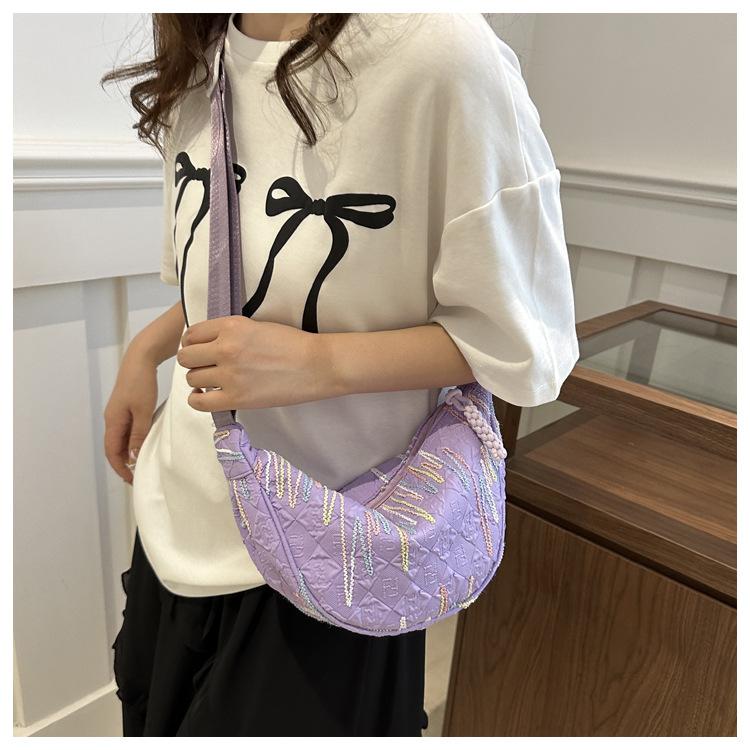 Ins Style Minimalist Crossbody Bag, Women Single Shoulder Phone Bag, Lightweight Versatile Niche Dumpling Bag for Girls