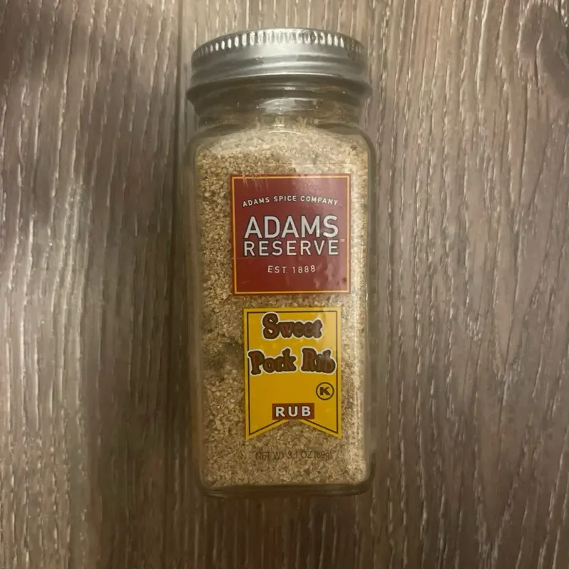 Adams Reserve Sweet Pork Rib Rub - Premium Spice Blend for Grilling & Cooking - 1888 Established Brand Flavor