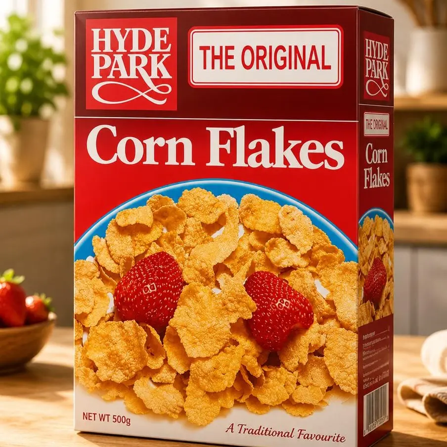 Hyde Park Original Classic Corn Cereals - Certified Organic, Gluten-Free, Crunchy Breakfast Box, 1-40 Calories, 24-Month Shelf Life, Chilled Option for Daily Morning Meals