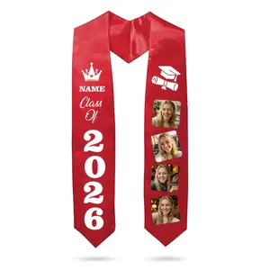 Personalized Graduation Sashes And Shawls; Custom Photo/Name/College/High School Graduation Sashes; Personalized Multi-Color Photo Graduation Sashes; Graduation Gifts for The Class of 2026; Honorary Sashes