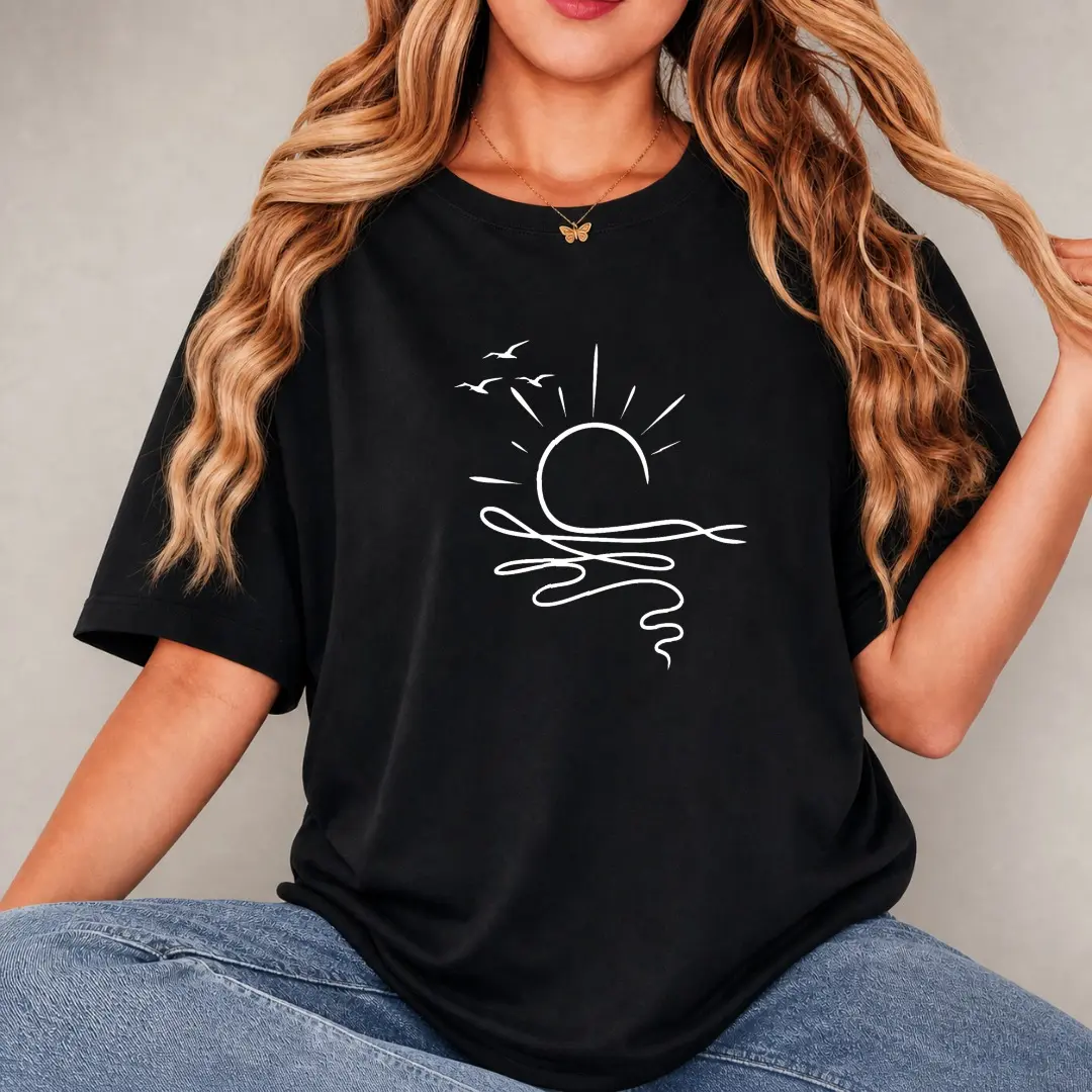 Women's Relaxed Fit Cotton T-Shirt with Kawaii Bunny Graphic Print, a Short-Sleeve Crew Neck for Casual Summer Streetwear, Shortsleeve, Round Neck