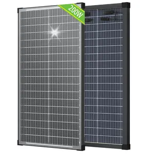200W Bifacial Solar Panel, Dual-Sided High-Efficiency Monocrystalline PV Module, 2 Pack 12 BB 100W Monocrystalline 25% High-Efficiency PV Modules, Reliable Off-Grid Power for RV, Camper, Boat, Cabin, Farm, Shed, TikTokShopBlackFriday