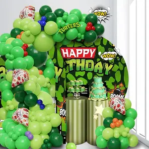Turtle Theme Birthday Balloon Arch Kit, Mixed Color Balloon Garland Set, Party Balloon for Birthday Wedding Baby Shower Decoration