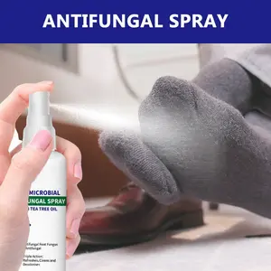 Natural Sanitizer Spray with Tea Tree Oil & Oregano Leaf, antibacterial spray Long-lasting antibacterial effect to keep fresh Tinea pedis, fungal infection, burning, itching, dandruff