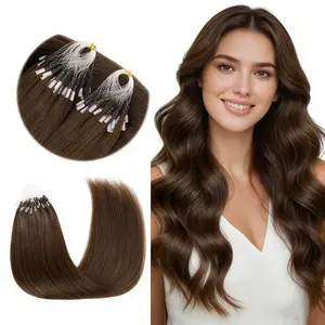 JSJOY  Micro Link Hair Extensions Real Human Hair 14-24Inch 50g-50s, Cold Fusion, Invisible Remy, Micro Lop Micro Ringo Hair Extensions Silky Straight Hair Extensions#SpringStatements  Microlink / Micro Ring Water Wave Hair hair extensions faux locs