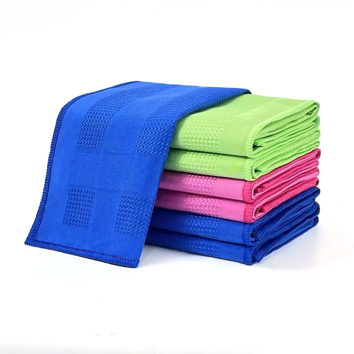 10-Pack Square Soft Comfy Microfiber Cleaning Towels - 30x30cm Low Linting, Scratch Resistant Magic Cloths, Ultra-Soft Silky Streak-Free Home Care Supplies for Glasses, Mirrors
