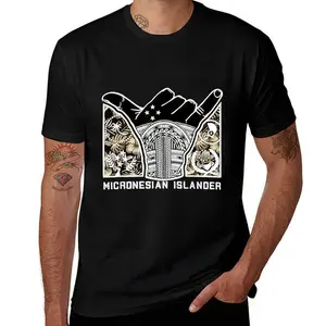 Micronesian Island Mens T Shirts Cotton Short Sleeve T-Shirt Crew Neck Tees Casual Shirt