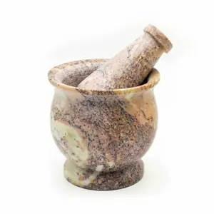 Soapstone Mortar &amp; Pestle 3x3 — Ritual Grinding Tool for Herbs &amp; Resins