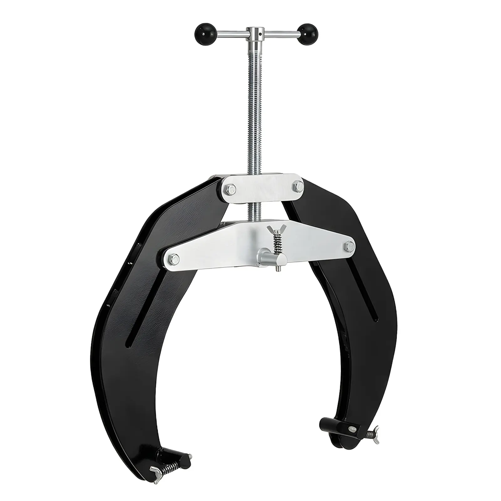 Garvee Upgraded High Strength Steel Pipe Clamp - Ultra Quick-Acting Adjustable Tube Clamp with T-Handle & Rapid Adjustment Screws - Lightweight, Black - For Plumbing, Industrial, Hydraulic Applications