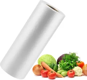 12'20' Clear Plastic Produce Bags Roll -  Storage Bags for Bread, Vegetables, Fruits and Meat - 350 count/Roll