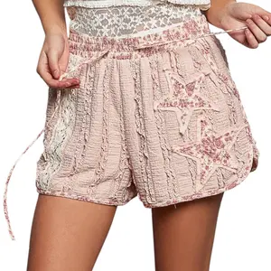 Star Bloom Lace Shorts - Pink