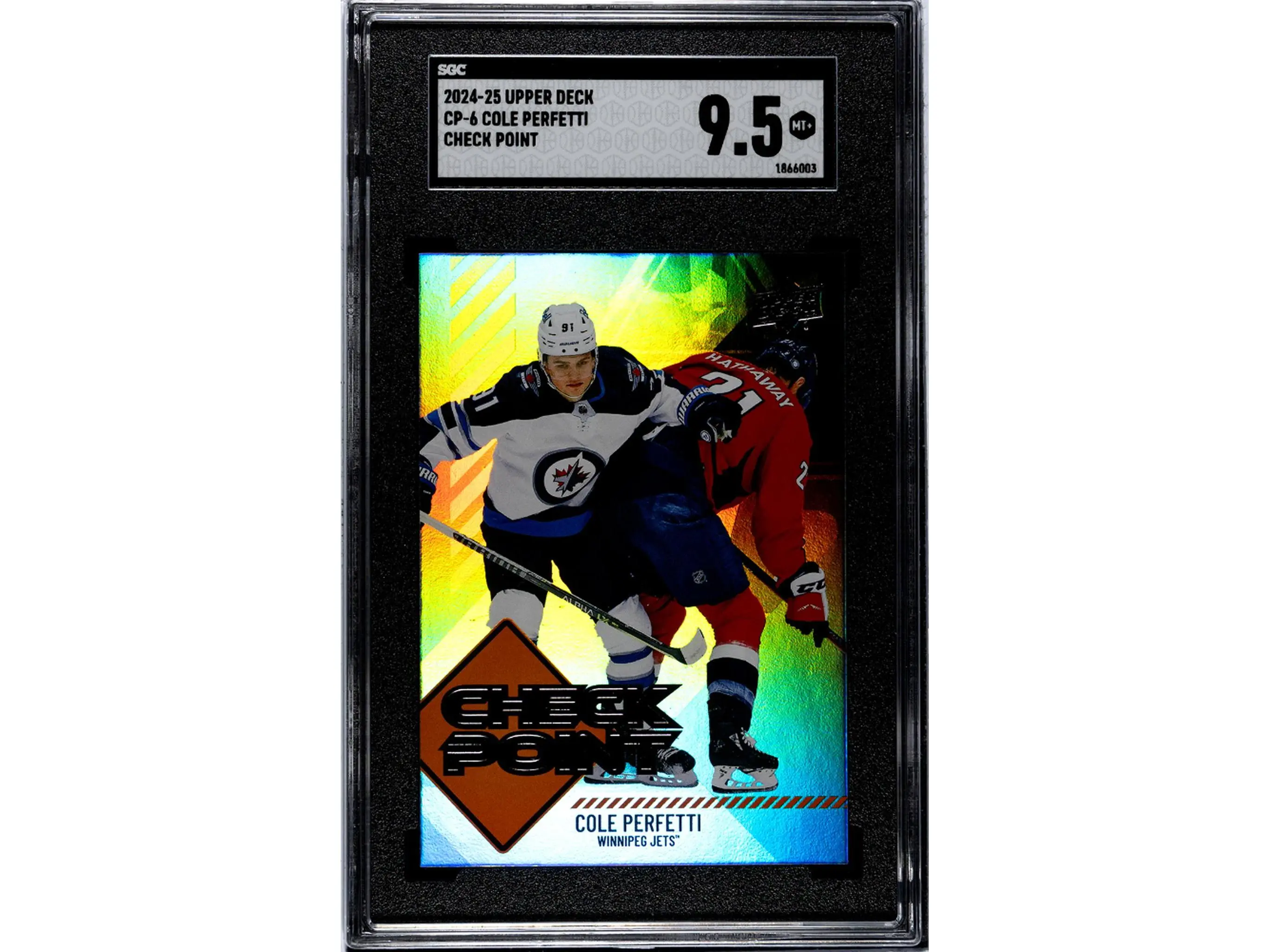 2024-25 Upper Deck #CP-6 Cole Perfetti Check Point SGC 9.5